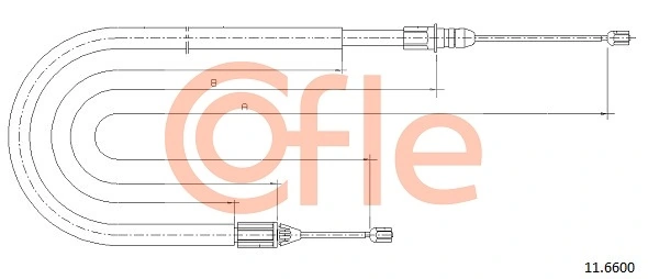Cable Pull, parking brake 92.11.6600