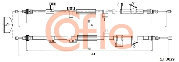 Cable Pull, parking brake 92.1.FD029