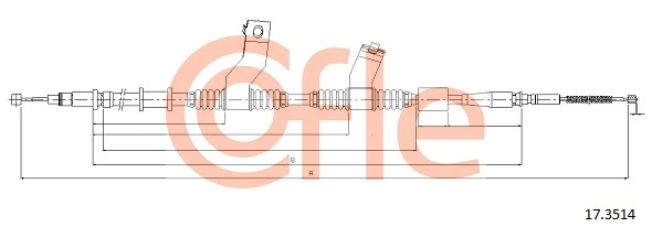 Cable Pull, parking brake 17.3514