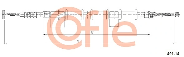 COFLE 491.14 Cable Pull, parking brake