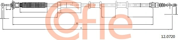 Cable Pull, parking brake 12.0720