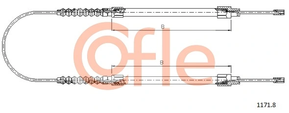 Cable Pull, parking brake 92.1171.8