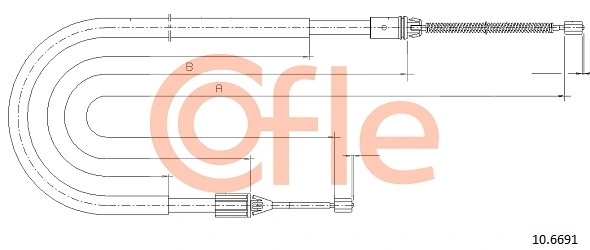 Cable Pull, parking brake 92.10.6691