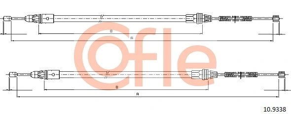 Cable Pull, parking brake 10.9338