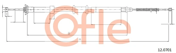 Cable Pull, parking brake 12.0701