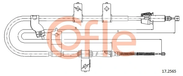 Cable Pull, parking brake 17.2565