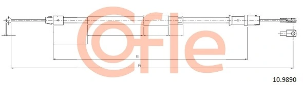 Cable Pull, parking brake 10.9890