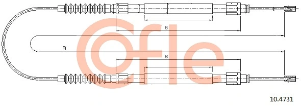 Cable Pull, parking brake 10.4731