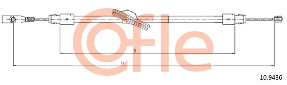 Cable Pull, parking brake 10.9436