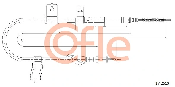 Cable Pull, parking brake 17.2613