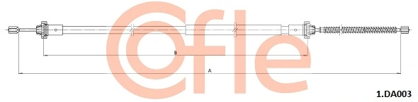 Cable Pull, parking brake 92.1.DA003