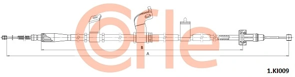 COFLE 92.1.KI009 Cable Pull, parking brake