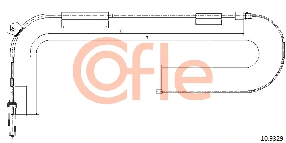 Cable Pull, parking brake 10.9329