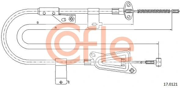 Cable Pull, parking brake 17.0121