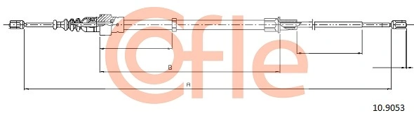 Cable Pull, parking brake 10.9053