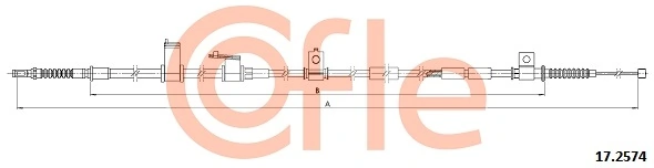 Cable Pull, parking brake 17.2574