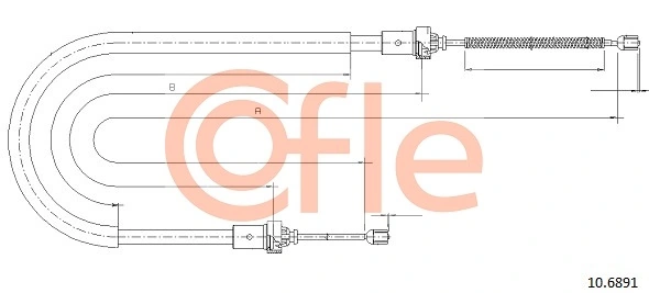Cable Pull, parking brake 10.6891