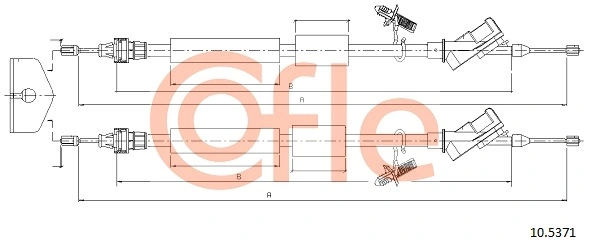 Cable Pull, parking brake 92.10.5371