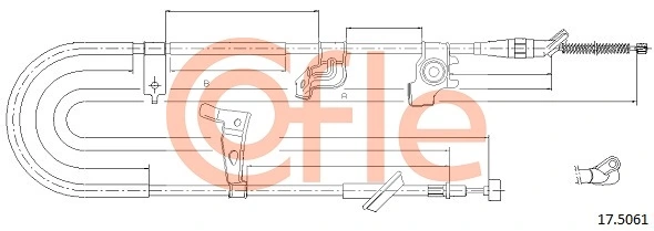 Cable Pull, parking brake 17.5061