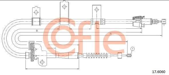 Cable Pull, parking brake 17.6060
