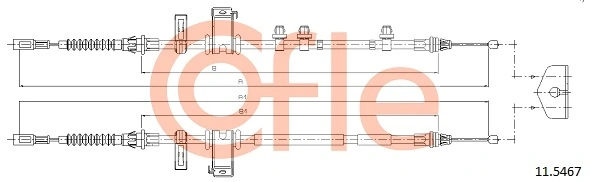 Cable Pull, parking brake 11.5467