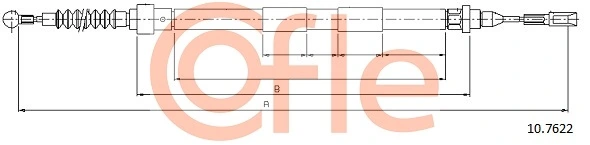 Cable Pull, parking brake 10.7622