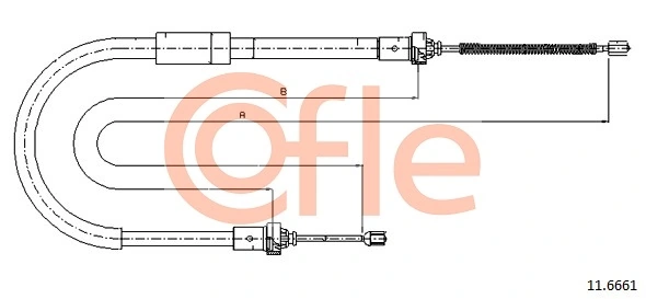 Cable Pull, parking brake 11.6661