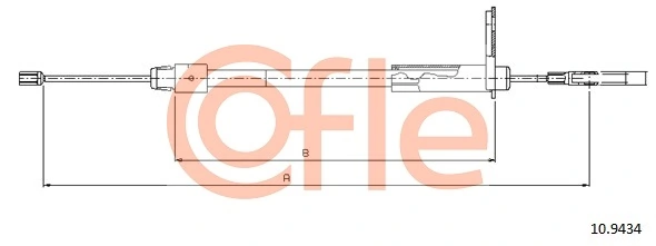 Cable Pull, parking brake 10.9434
