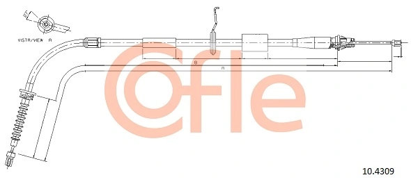 Cable Pull, parking brake 92.10.4309