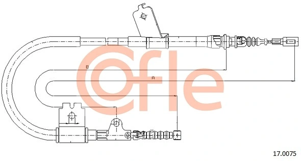 COFLE 17.0075 Cable Pull, parking brake