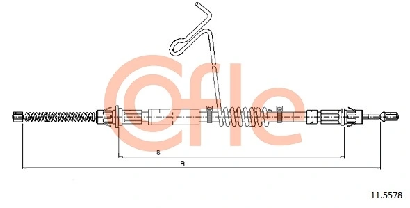 Cable Pull, parking brake 11.5578