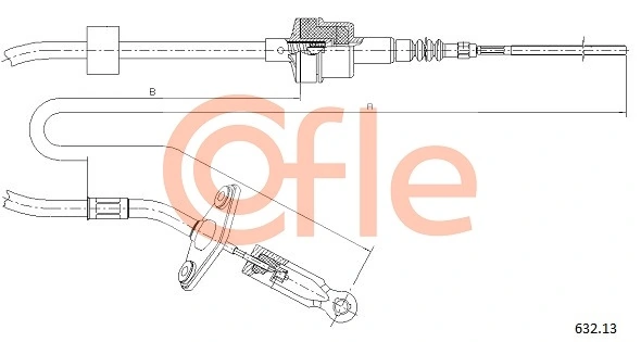 Cable Pull, clutch control 632.13