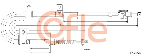 COFLE 17.2556 Cable Pull, parking brake