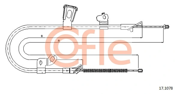 Cable Pull, parking brake 17.1078