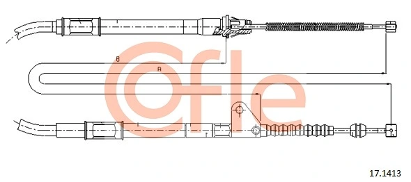 Cable Pull, parking brake 17.1413
