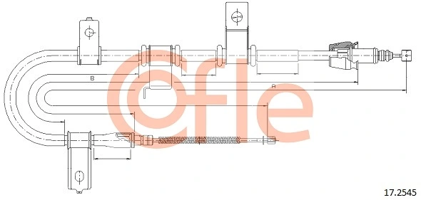 Cable Pull, parking brake 17.2545