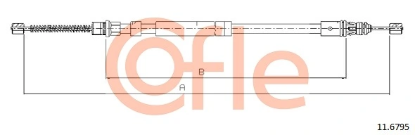 COFLE 11.6795 Cable Pull, parking brake