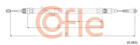 COFLE 10.9831 Cable Pull, parking brake