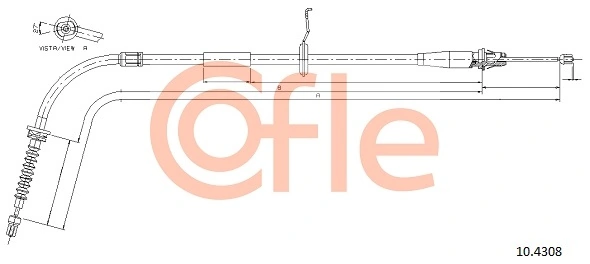 Cable Pull, parking brake 92.10.4308