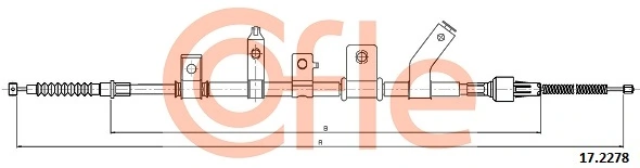 COFLE 17.2278 Cable Pull, parking brake