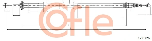 Cable Pull, parking brake 92.12.0726