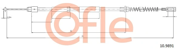 Cable Pull, parking brake 92.10.9891