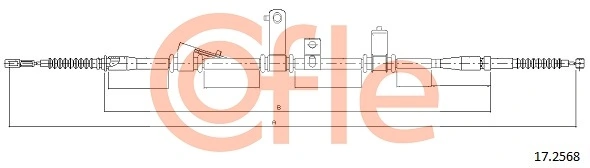 Cable Pull, parking brake 17.2568