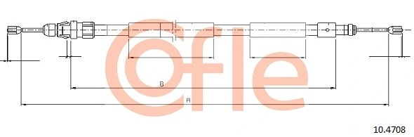 Cable Pull, parking brake 10.4708