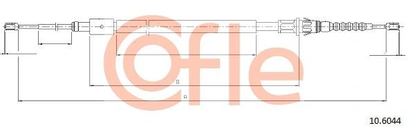 Cable Pull, parking brake 10.6044