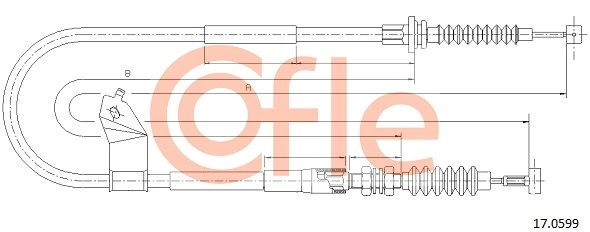 Cable Pull, parking brake 17.0599