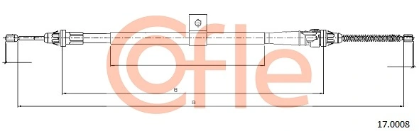 COFLE 17.0008 Cable Pull, parking brake