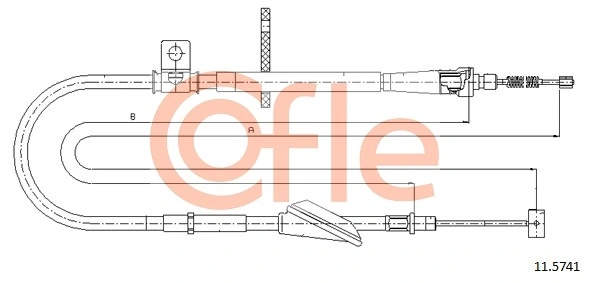 Cable Pull, parking brake 11.5741