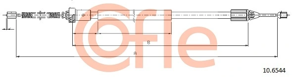 Cable Pull, parking brake 10.6544