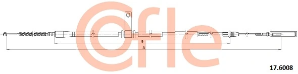 Cable Pull, parking brake 17.6008